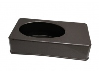 Doniczka do kompozycji QUADRO *34* 32x17x8 cm CZARNO-SREBRNA