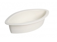 Doniczka ŁÓDKA z delikatnym wzorem 33x18,5x8 cm - Biała