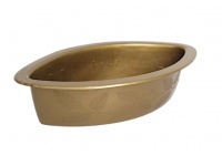 Doniczka ŁÓDKA z delikatnym wzorem 33x18,5x8 cm - Złota