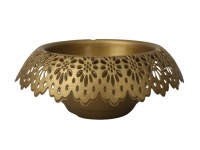 Doniczka, misa MODENA ażur *23* 23x13 cm ZŁOTA