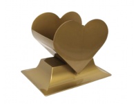 Doniczka SERCE 21,5x17x14 cm - Złota