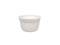 Doniczka TŁOCZONY WZÓR 13x8 cm - Biała