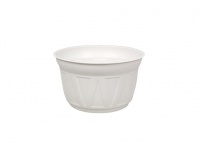 Doniczka TŁOCZONY WZÓR 15x8 cm - Biała