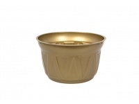 Doniczka TŁOCZONY WZÓR 15x8 cm - Złota