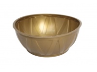 Doniczka TŁOCZONY WZÓR 17x7 cm - Złota