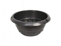 Doniczka większa tłoczone ŁEZKI 22x10 cm - Grafit