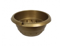 Doniczka większa tłoczone ŁEZKI 22x10 cm - Złota