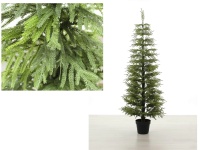 Drzewko świąteczne CHOINKA silikonowa w czarnej doniczne 150 cm ZIELONA