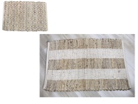 Dywanik pleciony juta-bawełna 90x60 cm - mix kolor