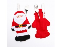 Etui na sztućce MIKOŁAJ bożonarodzeniowe 18x11 cm