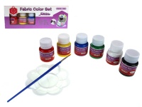 Farby w buteleczkach do malowania TKANIN kpl 6 szt  x25ml 7256F 5902605844032