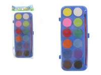 Farby Wodne na palecie z pędzelkiem kpl 12 kolorów 21x9 cm 5902605844216