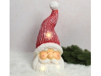 Figurka ceramiczna GŁOWA MIKOŁAJA LED 43 cm (XY248073-42.5)