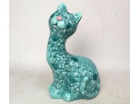 Figurka ceramiczna turkus KOT 33x22x15 cm