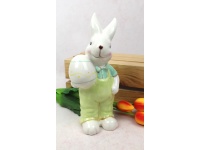 Figurka ceramiczna PAN KRÓLIK Z PISANKĄ 24x10x8 cm