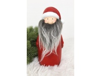 Figurka świąteczna ceramiczna MIKOŁAJ 19x9x8 cm CZERWONY