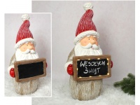 Figurka ceramiczna MIKOŁAJ LED z tabliczką 52 cm