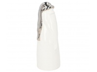 Figurka ceramiczna Mikołaj srebrna czapka 17,3x6 cm