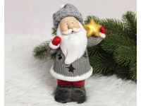 Figurka ceramiczna MIKOŁAJ z gwiazdką świecący LED 16x10x7 cm (32348-2)
