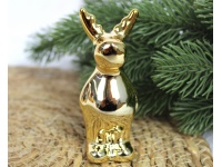 Figurka ceramiczna RENIFER 9,5x4 cm ZŁOTY efekt lustra (BX24309W)