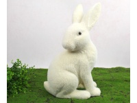 Figurka ceramiczna ZAJĄC flokowany 41x25 cm