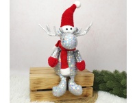 Figurka dekoracyjna RENIFER świąteczny holograficzny, disco 35 cm