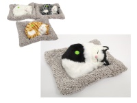 Figurka, maskotka LEŻĄCY KOTEK z dźwiękiem 24x21x7 cm MIX KOLOR