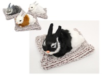 Figurka, maskotka LEŻĄCY ZAJĄC 18x14x7 cm MIX KOLOR