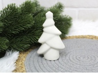 Figurka ozdoba ceramiczna CHOINKA 10x6x4 cm BIAŁA