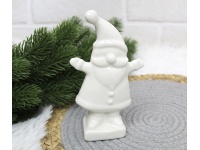 Figurka ozdoba ceramiczna MIKOŁAJ 14x8x4 cm BIAŁY