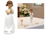 Figurka pamiątka Pierwszej Komunii Świętej 16 cm chłopiec, dziewczynka mix