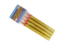 Fontanna na tort PARTY 15 cm ZŁOTA - kpl 4 szt 