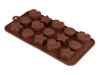 Forma silikonowa do czekoladek, pralinek (15 szt) 20,5x10,5 cm