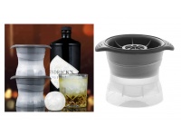 Forma silikonowa okrągła do lodu SZARA 7,5x6,5 cm