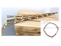 Gałązka BAZIE pęczek 10 szt 65 cm MLECZNOBIAŁE