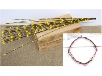 Gałązka BAZIE pęczek 20 szt 65 cm ŻÓŁTE