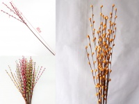 Gałązka BAZIE wys. 80 cm 5 ramion POMARAŃCZOWE