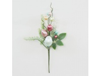 Gałązka dekoracyjna WIELKANOCNA perłowa 30 cm - 1 szt