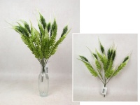 Gałązka PAPROĆ wys. 50 cm, 7 łodyg ciemny KŁOS z białymi końcówkami