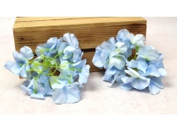 Główka HORTENSJA 15 cm błękitna z zielonym środkiem - 1 szt (II GATUNEK)