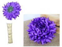 Główka kwiatowa CHRYZANTEMA BOMBA 19x8 cm FIOLETOWA