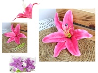 Główka kwiatowa LILIA 22 cm RÓŻOWA