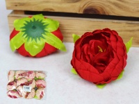 Główka kwiatowa PIWONIA 9x5 cm CZERWONA - 1 szt