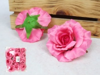 Główka kwiatowa RÓŻA 12x6 cm RÓŻOWA ciemna - 1 szt