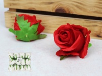 Główka kwiatowa RÓŻA 9x7 cm CZERWONA - 1 szt