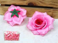 Główka RÓŻA 10x5 cm RÓŻOWA z ciemnym rantem - 1 szt