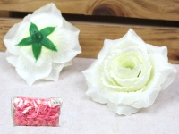 Główka RÓŻA 10x5 cm ŚMIETANOWA - 1 szt