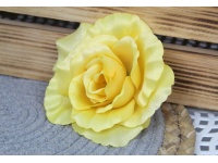 Główka RÓŻA rozwinięta 10 cm (M674_R33) - ŻÓŁTA - 1 szt