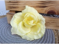 Główka RÓŻA rozwinięta 10 cm (M674_A102) - JASNO ŻÓŁTA - 1 szt