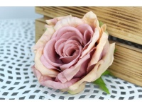Główka RÓŻA wyrobowa 10x7 cm pudrowy róż cieniowany- 1 szt
